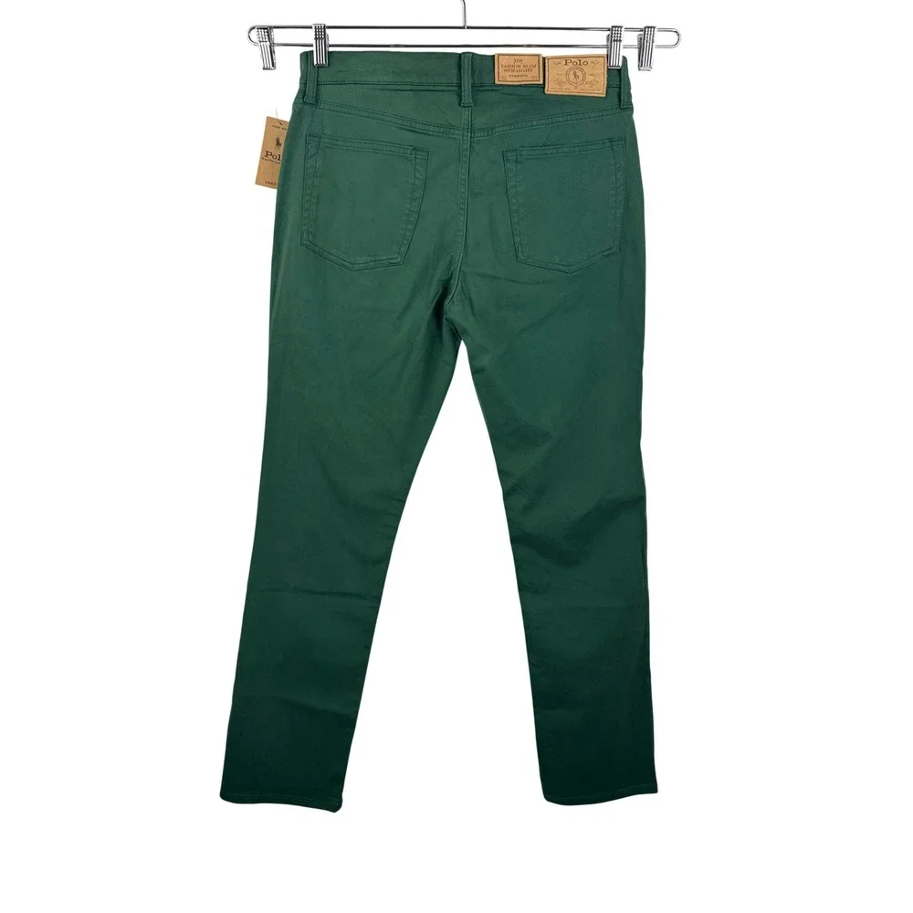 Polo Ralph Lauren Varick Slim Straight sz 32x32 Green Stretch preppy academia